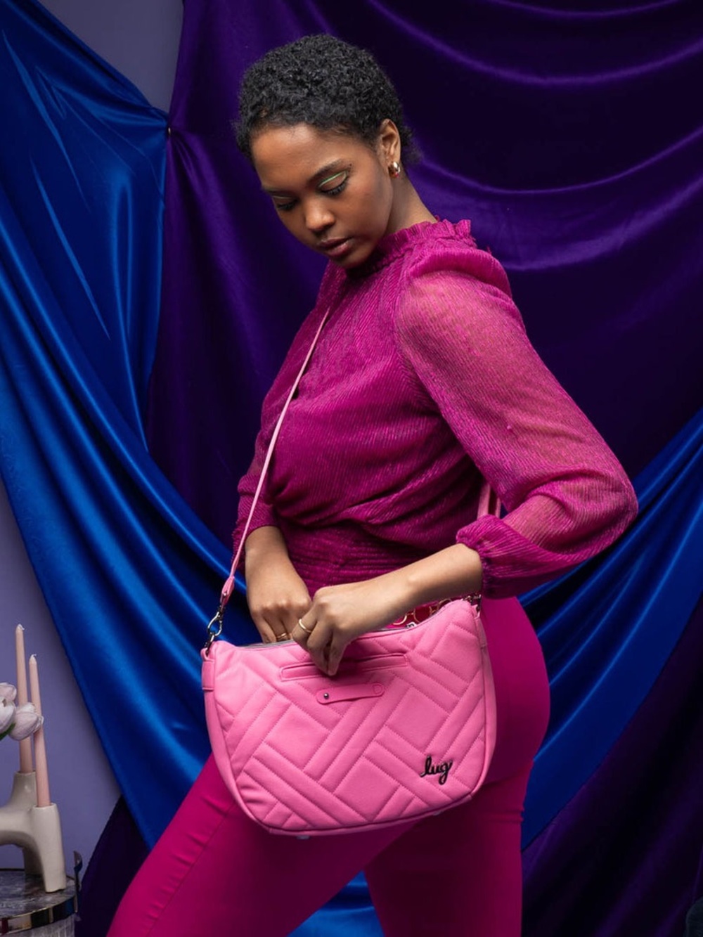 Lug Harmony Matte Luxe VL Crossbody Bag Pink Tourmaline